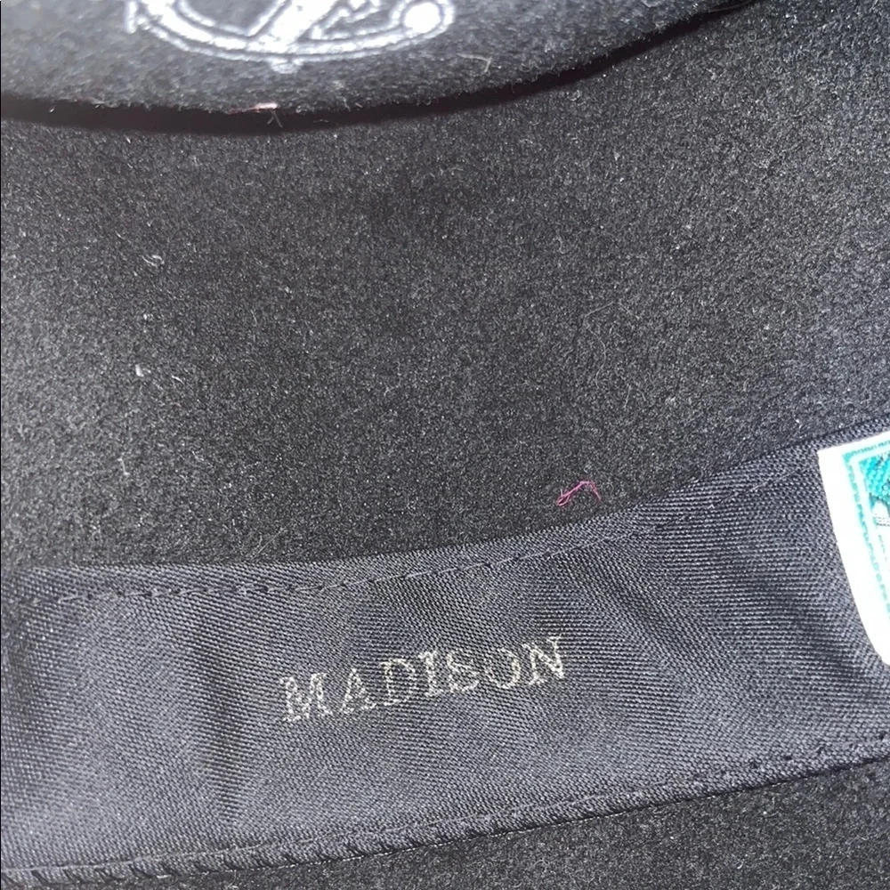 Wind River by Bailey / Madison Black Fedora Hat size small / 100% wool